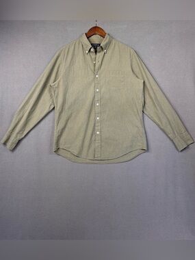 J Crew Mercantile Flex Light Olive Green Button-Down Casual Shirt, Men’s Medium